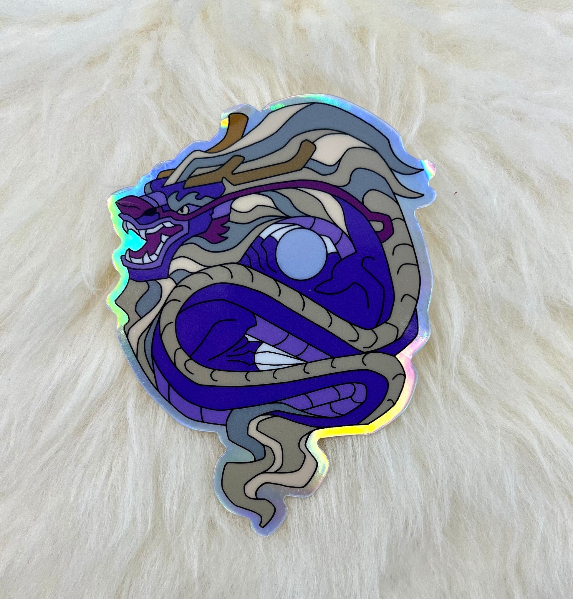 Dragon Vinyl Sticker | Chinese Dragon Sticker | Holographic Vinyl | FREE SHIPPING