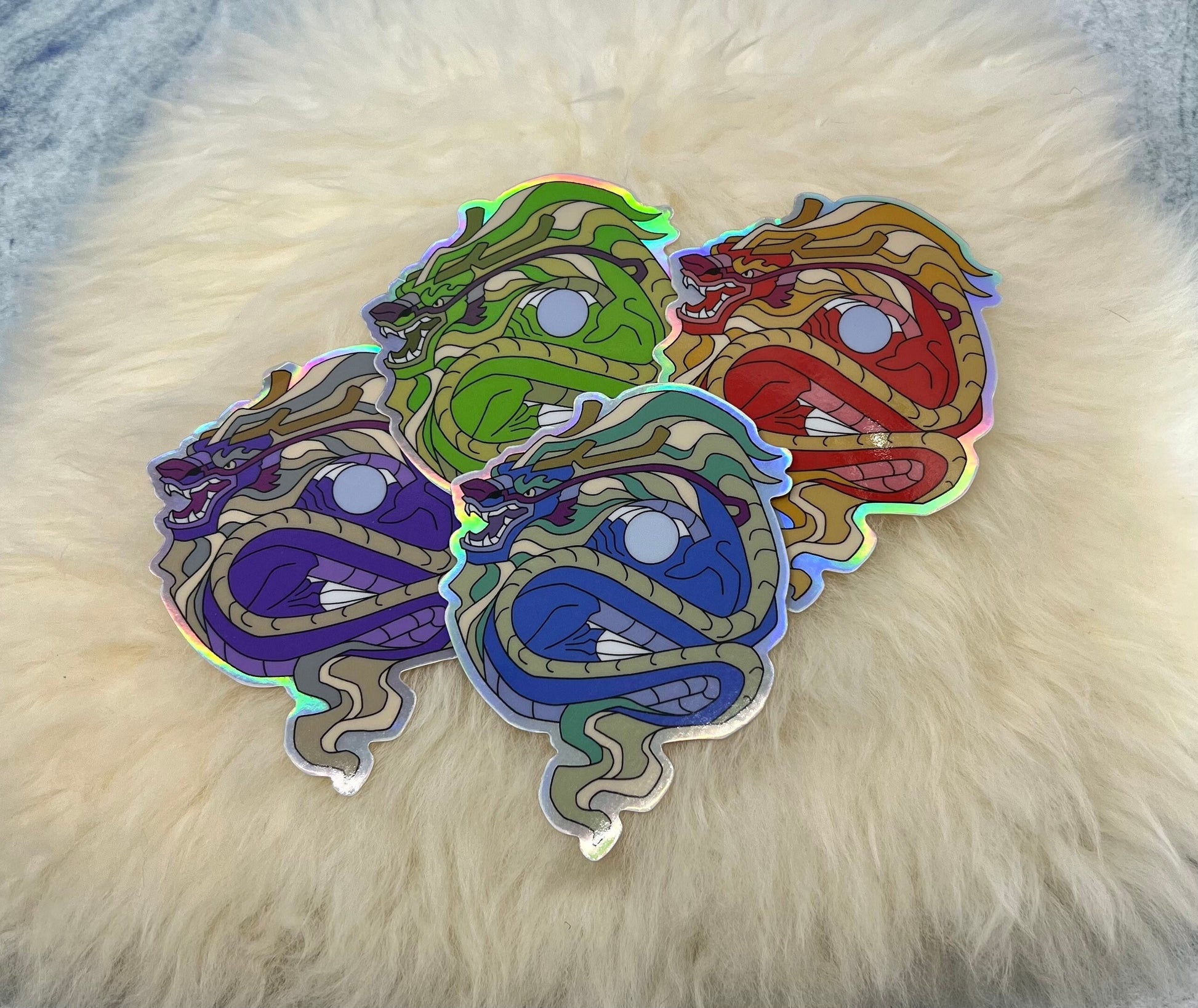 Dragon Vinyl Sticker | Chinese Dragon Sticker | Holographic Vinyl | FREE SHIPPING