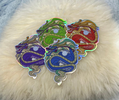 Dragon Vinyl Sticker | Chinese Dragon Sticker | Holographic Vinyl | FREE SHIPPING