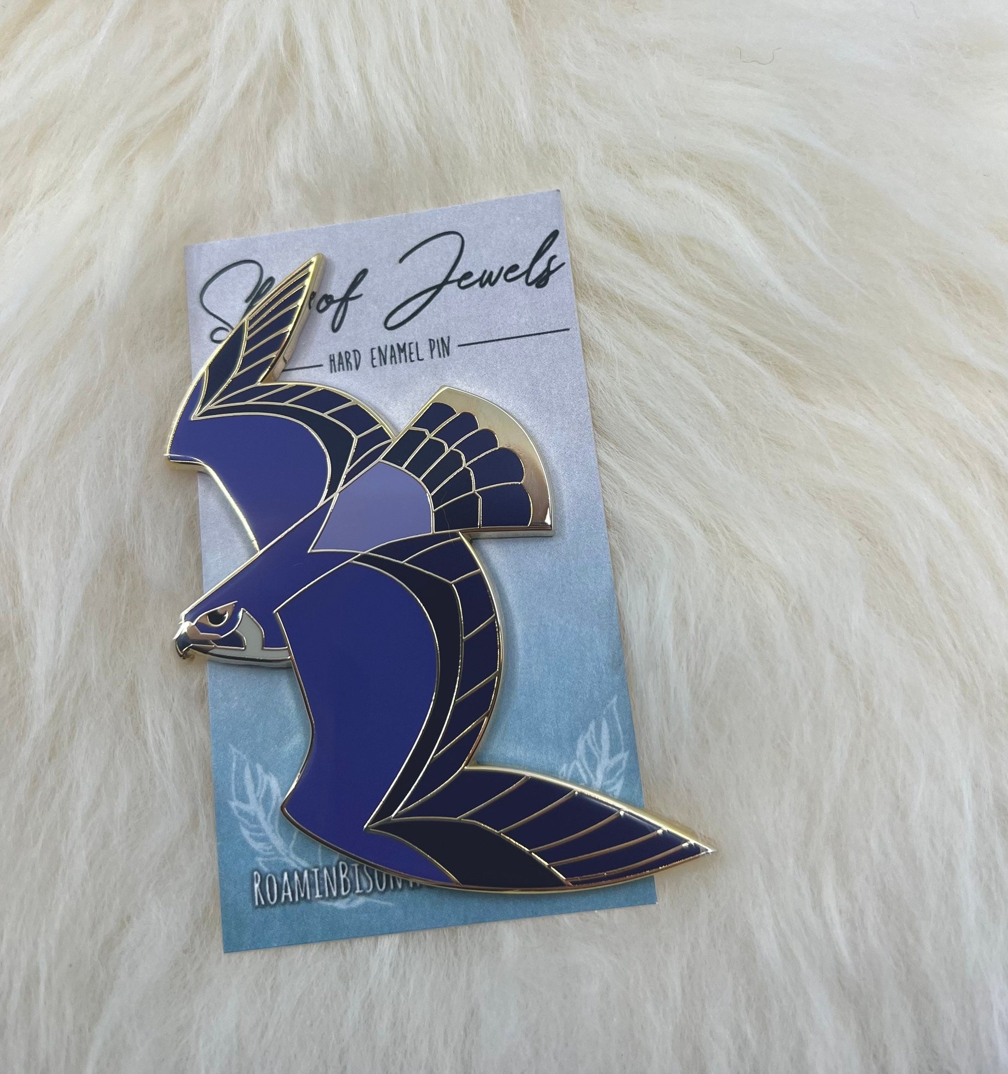 Peregrine Falcon Hard Enamel Pin | Falcon Pin | Art Deco | Bird Pin