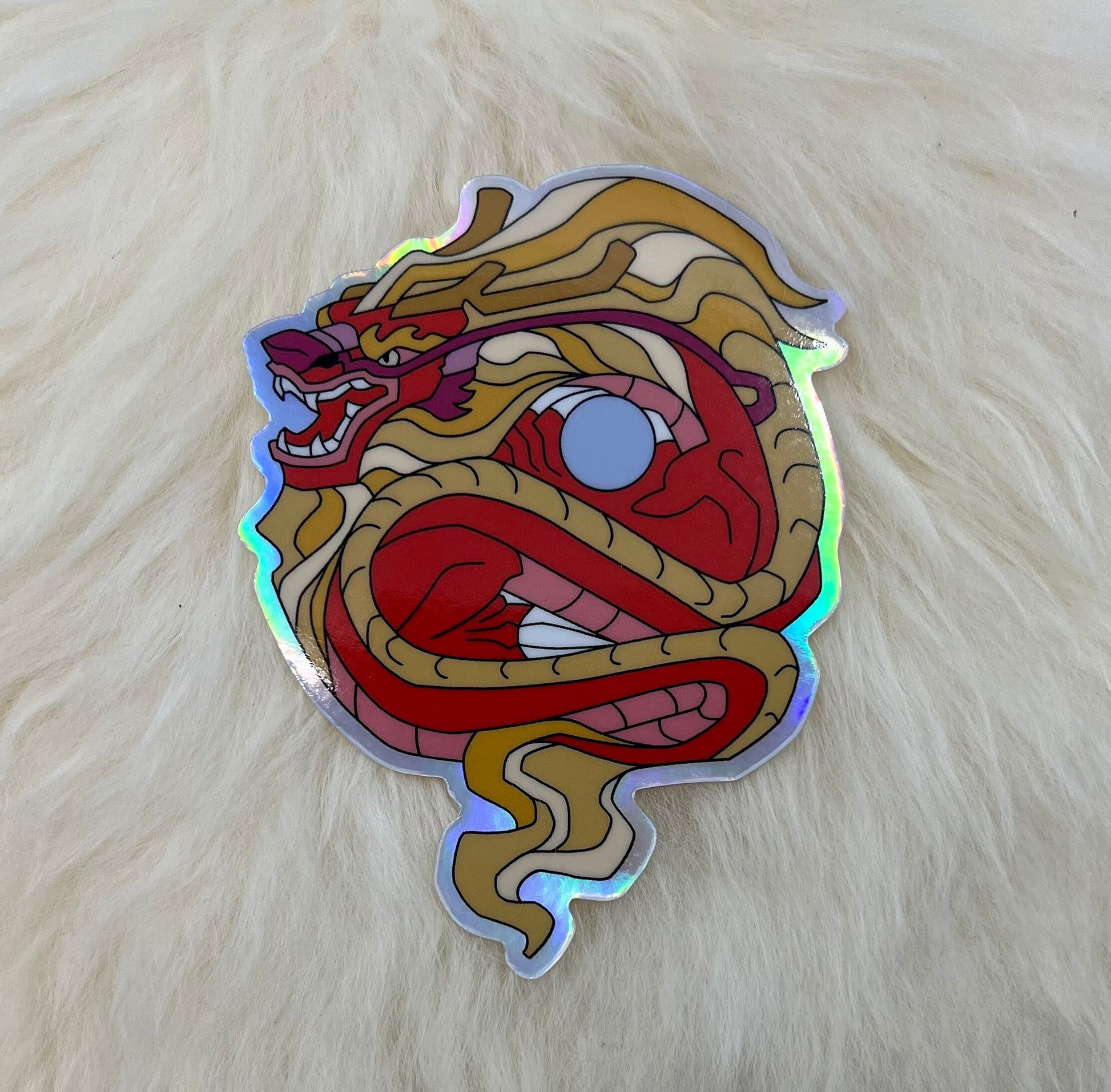 Dragon Vinyl Sticker | Chinese Dragon Sticker | Holographic Vinyl | FREE SHIPPING