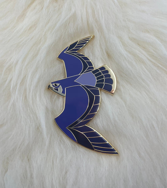 Peregrine Falcon Hard Enamel Pin | Falcon Pin | Art Deco | Bird Pin