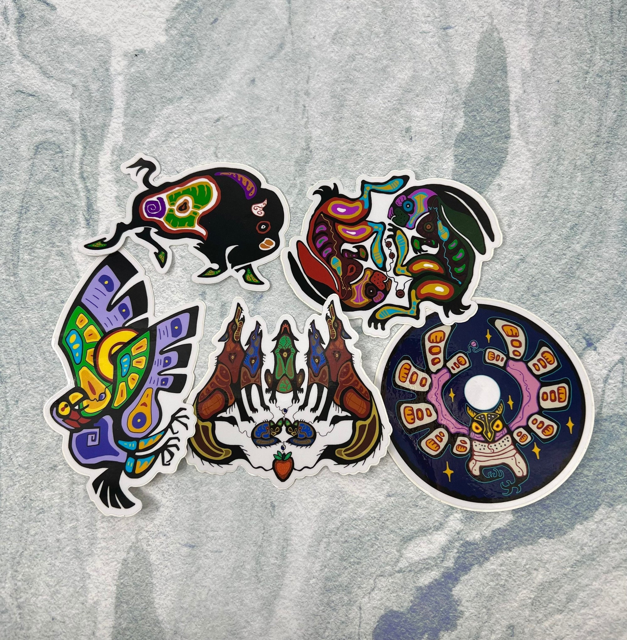 Eastern Woodland Vinyl Sticker | Animal Sticker | Wolf Sticker | Rabbit Sticker | FREE SHIPPING