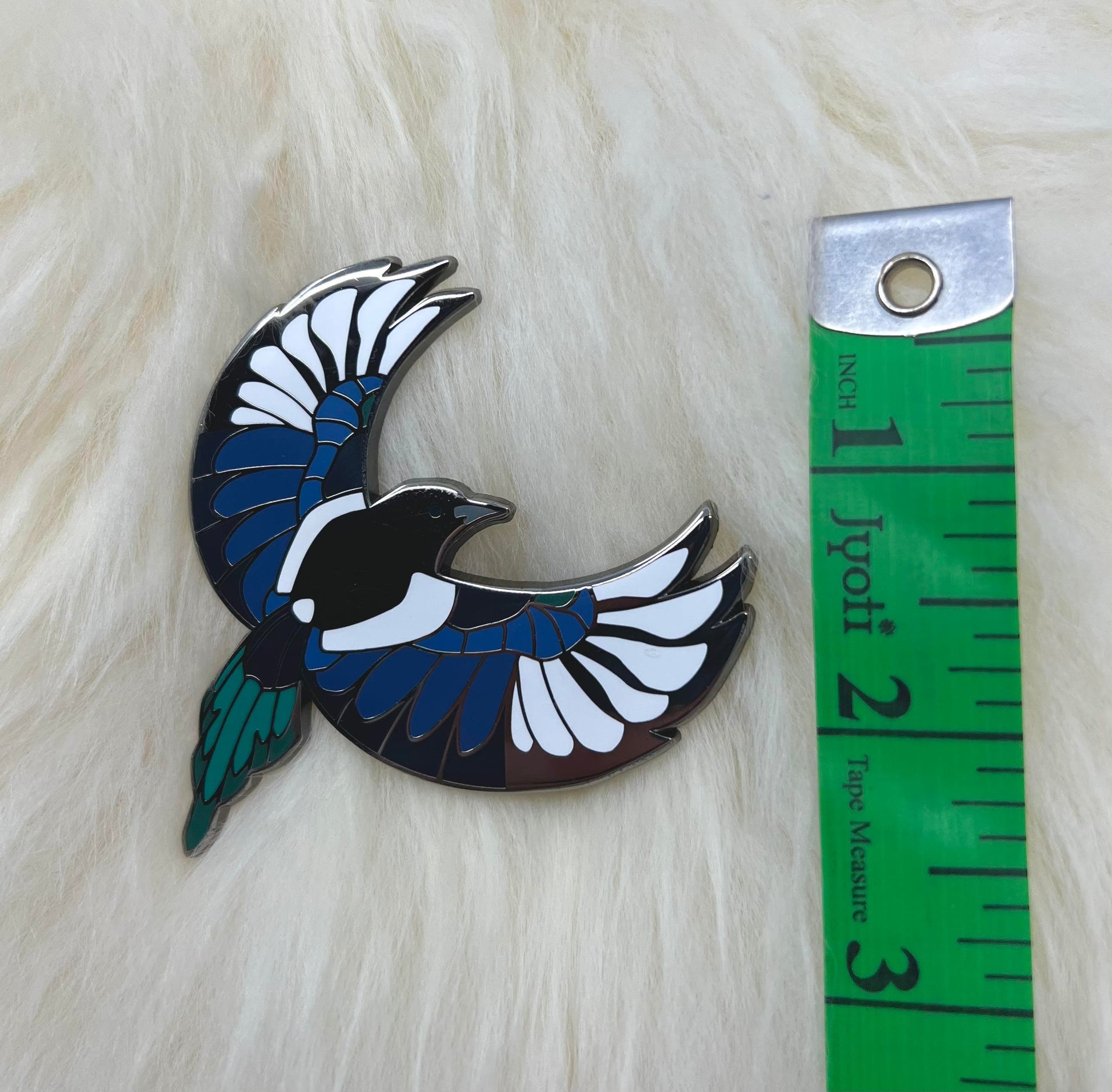 Magpie Bird Hard Enamel Pin | Magpie Pin | Bird Pin | Art Deco