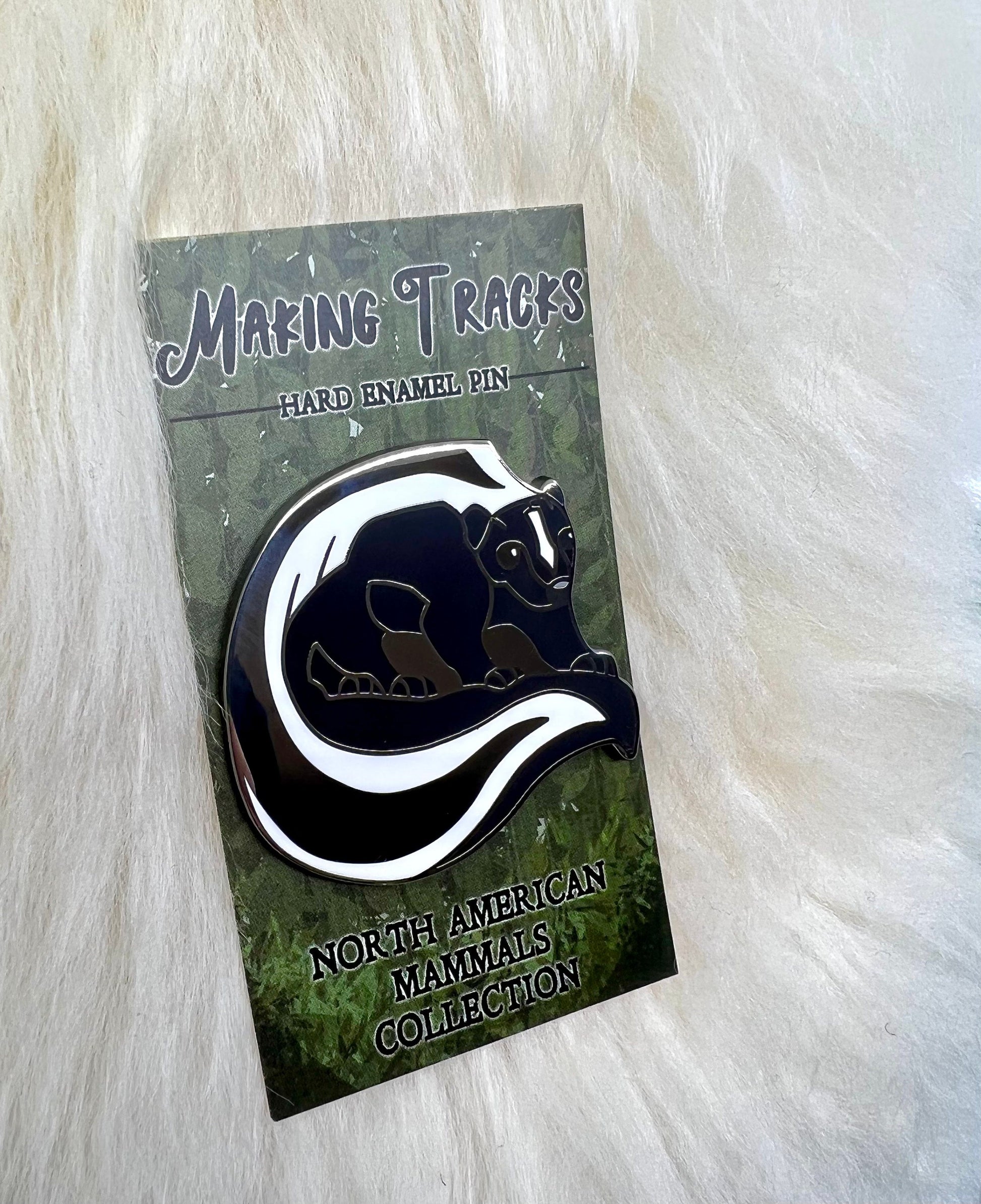 Skunk Hard Enamel Pin | Skunk Pin | Animal Pin |