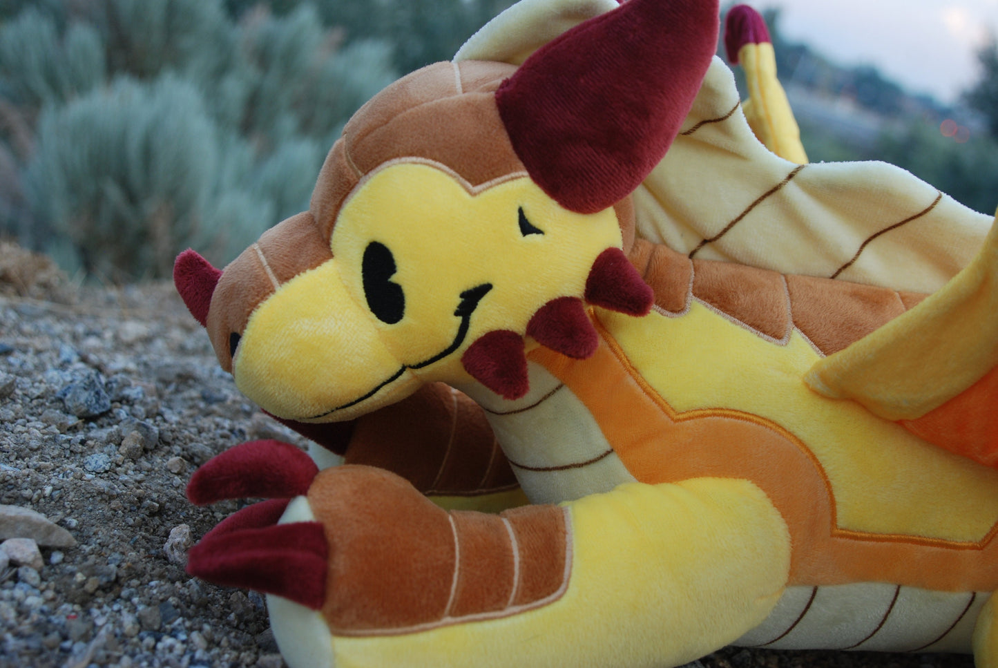 Dragon Plush | Elemental Dragon (Desert) Plushie | Dragon Stuffed Animal