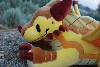 Dragon Plush | Elemental Dragon (Desert) Plushie | Dragon Stuffed Animal
