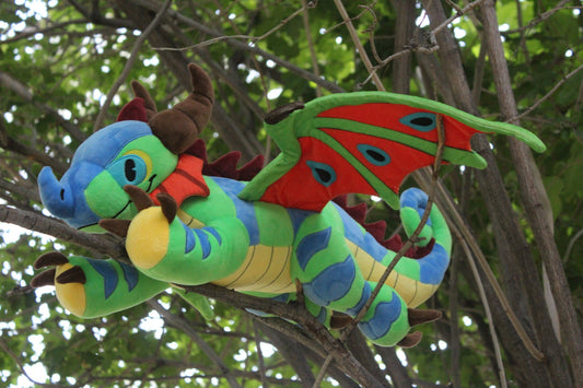 Dragon Plush | Elemental Dragon (Forest) | Dragon Stuffed Animal