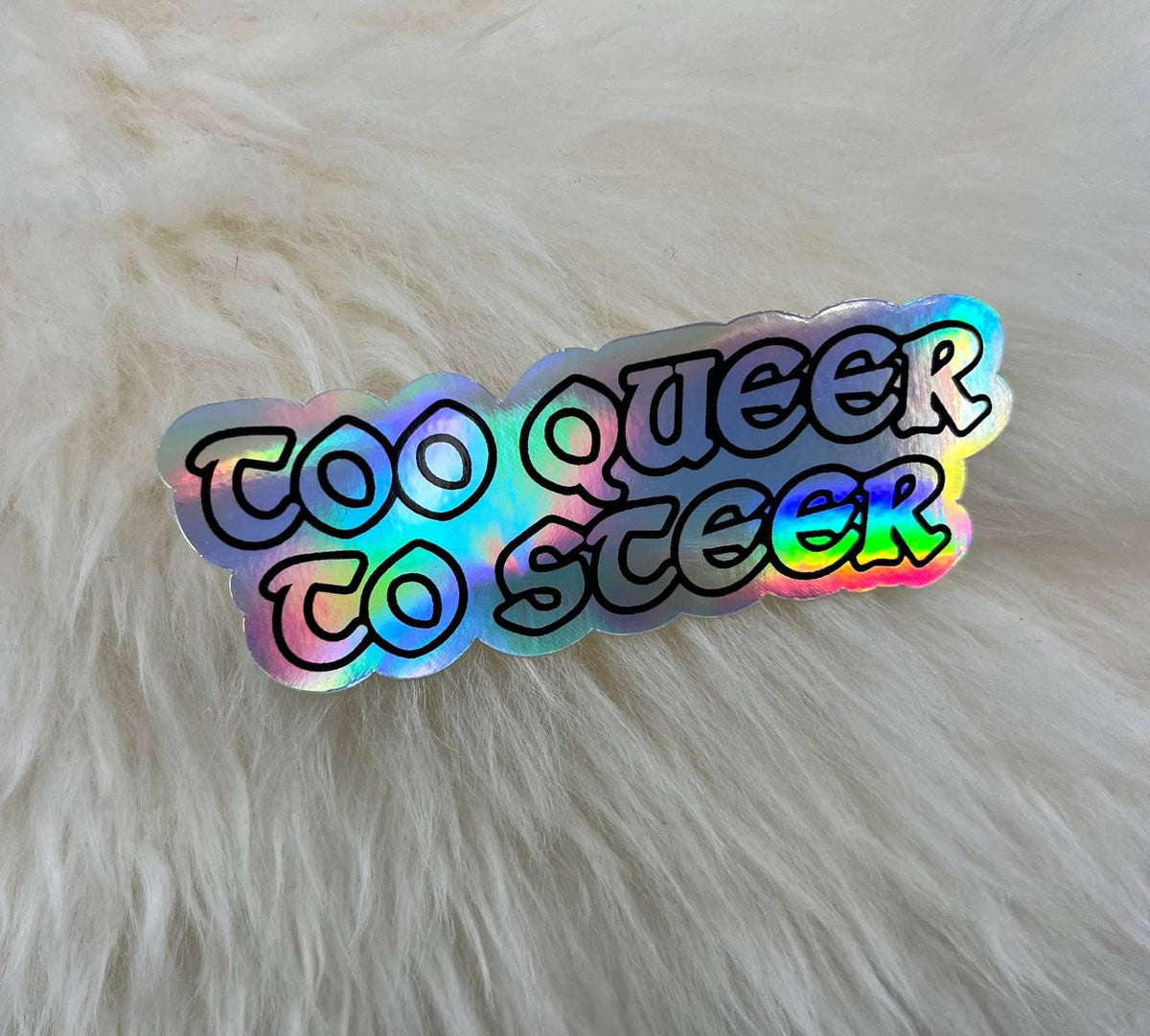 Toocor Sticker Too Queer to Steer Vinyl Sticker | Queer Sticker | LGBT Sticker | FREE ...