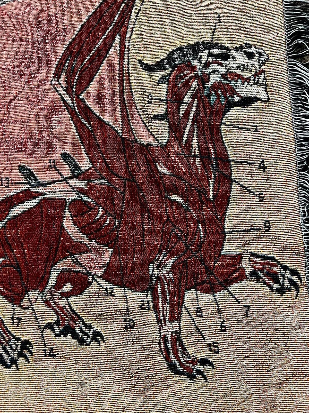 The Anatomy of a Dragon Tapestry / Blanket | Dragon Blanket | Fantasy Art | FREE SHIPPING