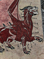 The Anatomy of a Dragon Tapestry / Blanket | Dragon Blanket | Fantasy Art | FREE SHIPPING