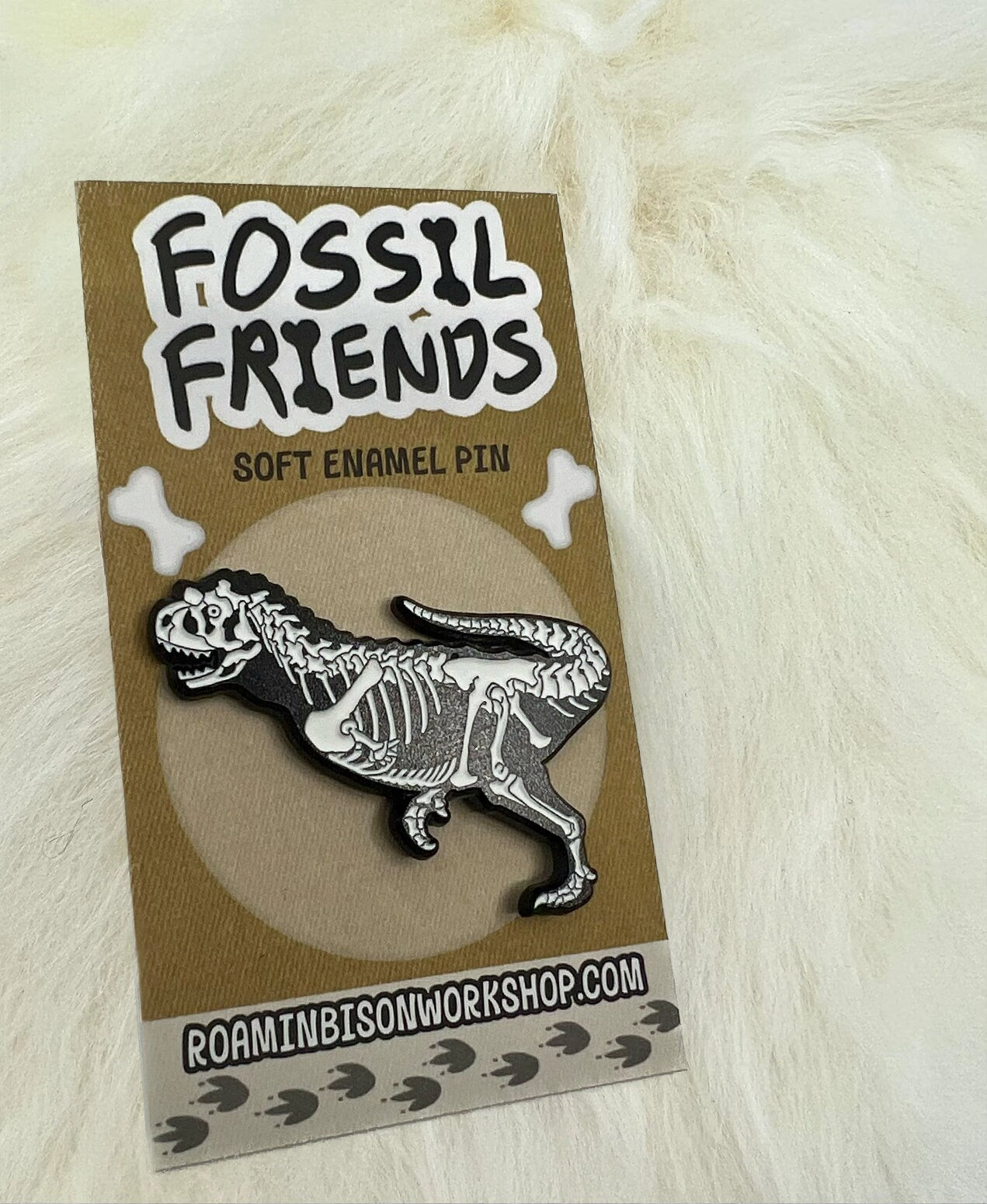 Carnotaurus Soft Enamel Pin | Dinosaur Pin | Fossil Pin