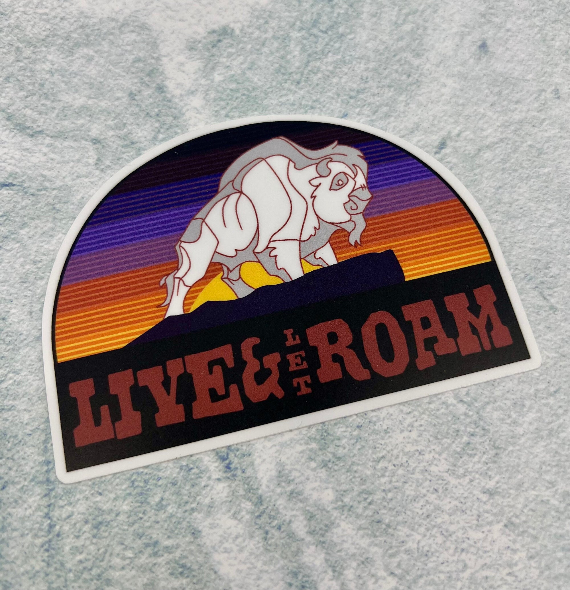 Live & Let Roam Vinyl Sticker | Bison Sticker | Buffalo Sticker | FREE SHIPPING