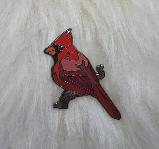Cardinal Hard Enamel Pin | Cardinal Pin | Bird Pin | Animal Pin |
