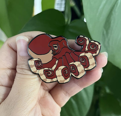 Pacific Octopus Hard Enamel Pin | Octopus Pin | Ocean Pin