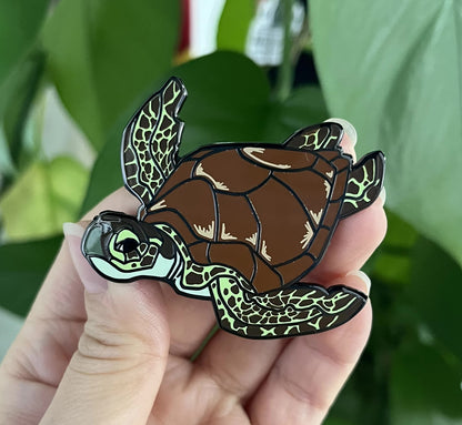 Green Sea Turtle Hard Enamel Pin | Sea Turtle Pin | Ocean Pin